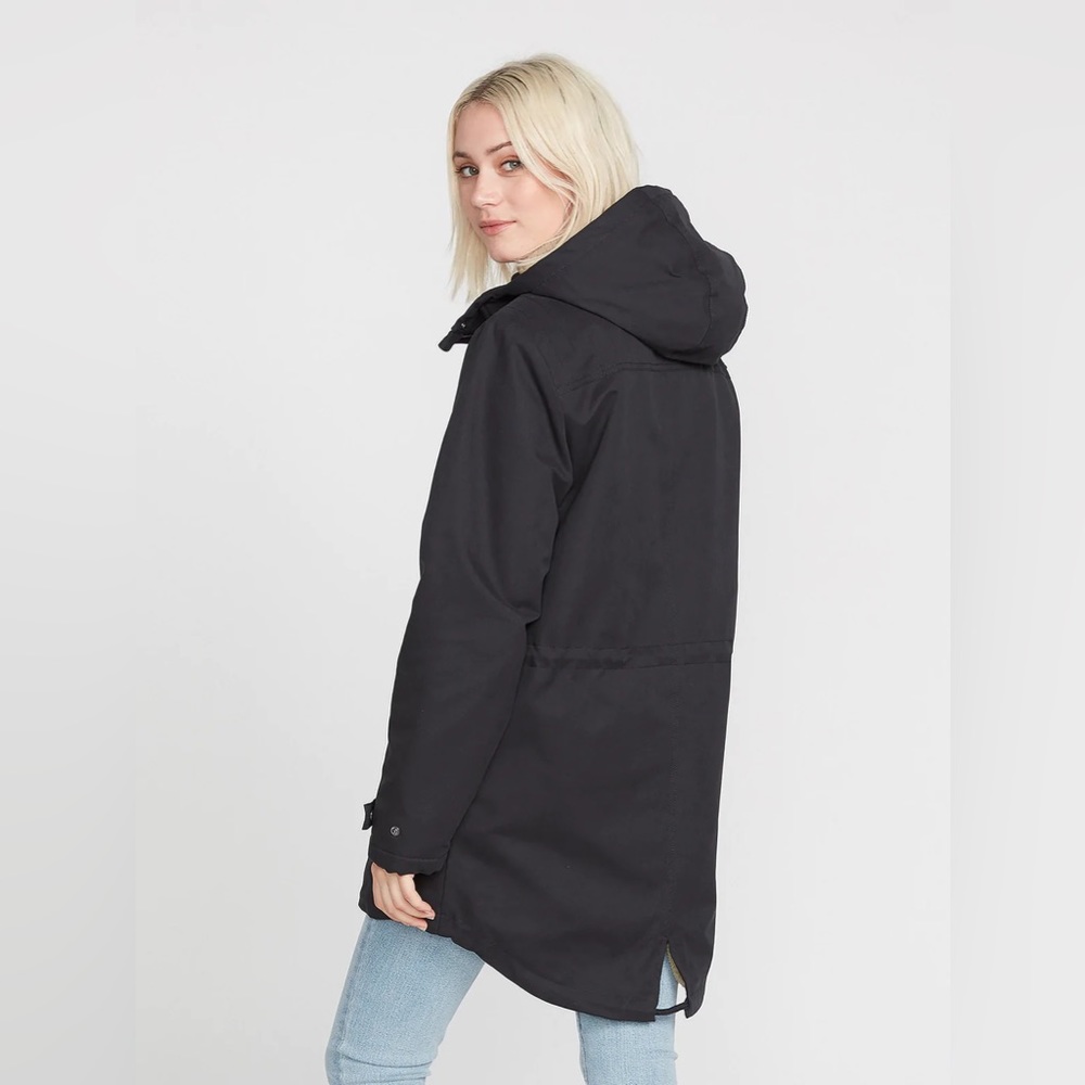 VOLCOM “Park it” Parka Sherpa Lined Full Zip Hooded Coat M